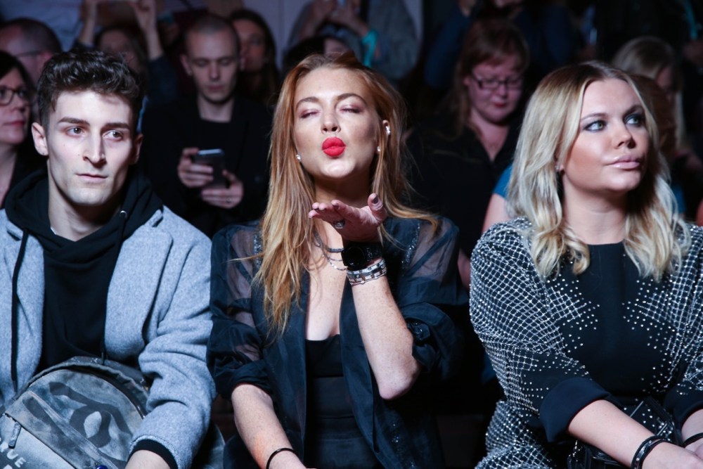 Lindsey Lohan at Gareth Pugh SS16 Show, BFC Soho Photos by Ki Price