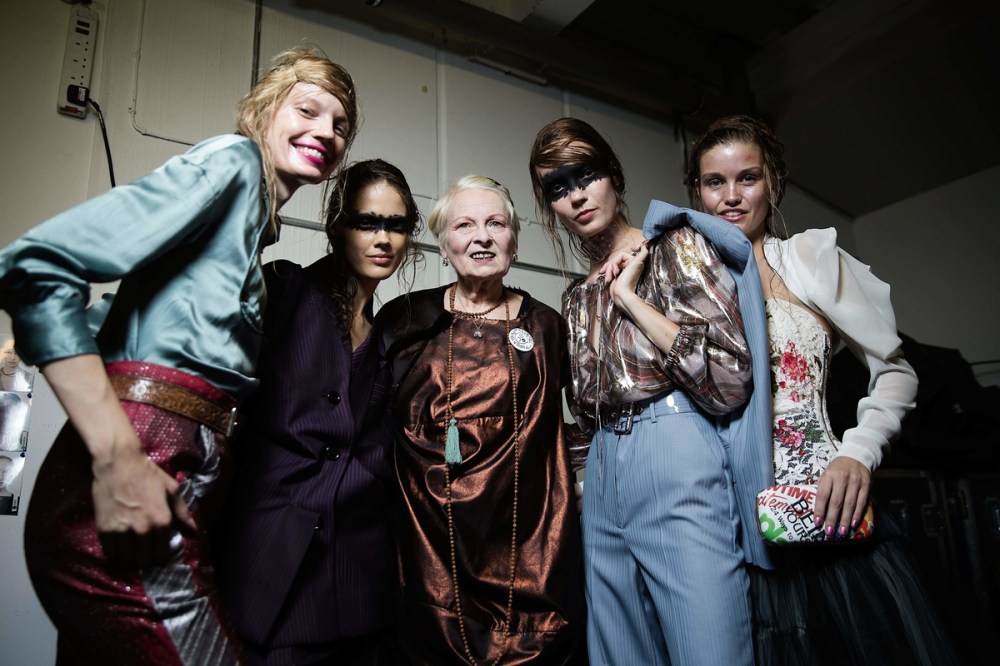 Vivienne Westwood with models backstage at Vivienne Westwood Red Label SS16 Show Photos Ki Price